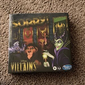 Disney Villains Sorry! Board Game — Black, Purple & Gold Artwork